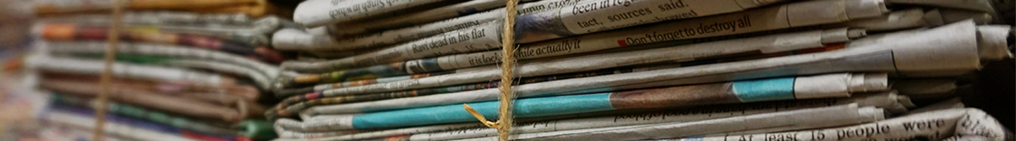 A bundle of newspapers