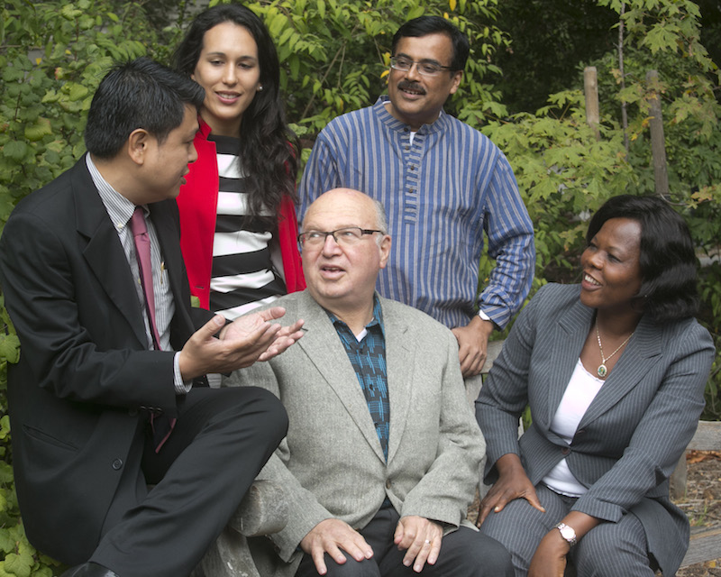 Prof. David Zilberman with students from the Beahrs Environmental Leadership Program, which he co-directs. Prof. David Zilberman with students